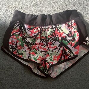 Under Armour Women's Black and Multicolor Athletic Shorts